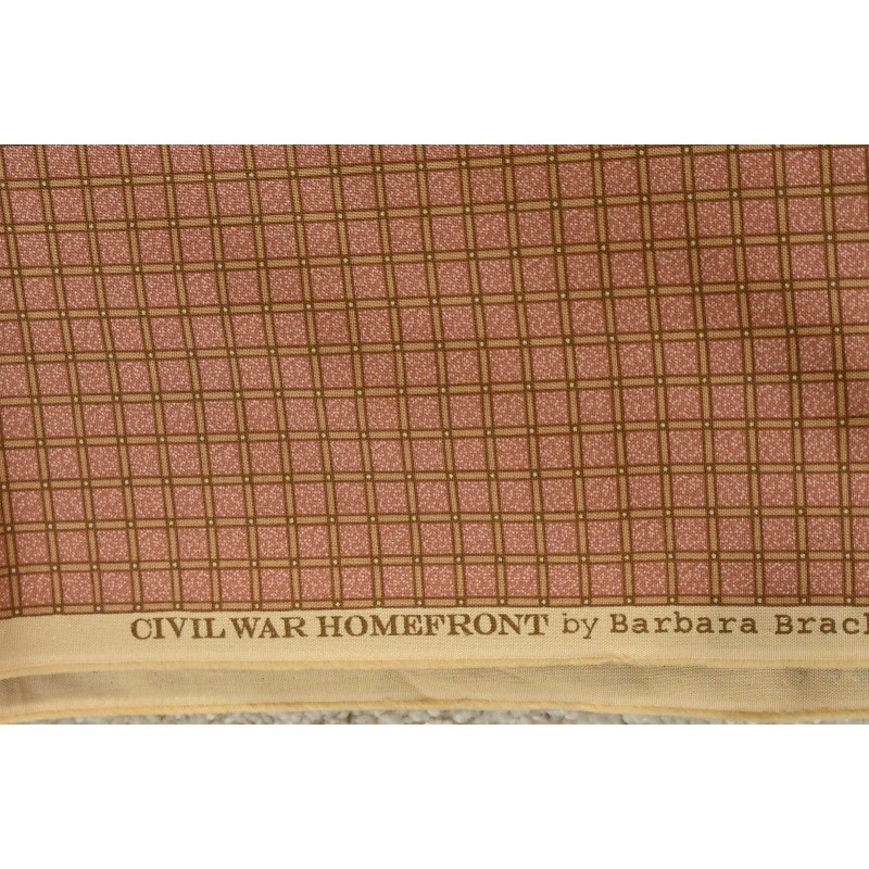 Moda Fabrics By 1/2 Yd, Rust & Gold Checked Cotton,