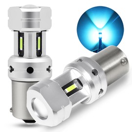 PHINLION 1156 Ice Blue LED Light Bulbs, Super Bright 12V 24V P21W 7506 BA15S 1141 LED Replacement for Car Back Up Reverse or Daytime Running Lights, Non-Polarity, Pack of 2