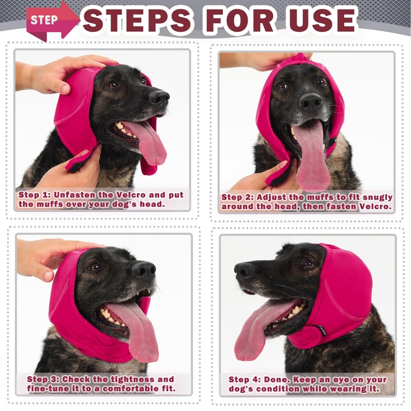 Meifsou Quiet Ears for Dogs - Dog Head Wrap for