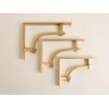 Satin Brass Vintage Industrial Style Solid Brass Shelf Brackets |