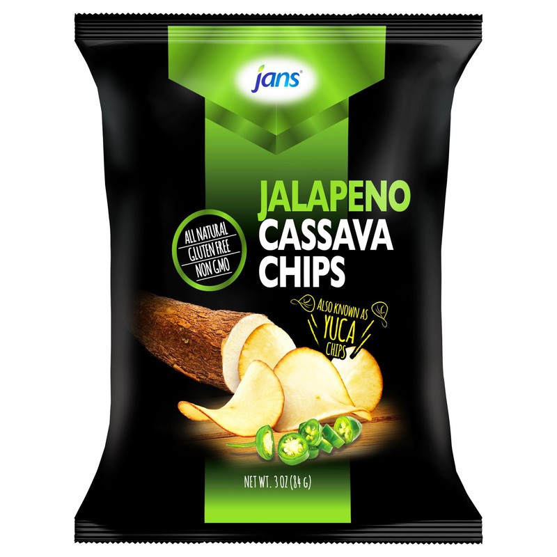 Jans Root Chips (3 Oz - Pack of 12, Jalapeno