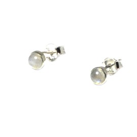 Ohrstecker / Ohrringe, Mondstein, Sterlingsilber 925 (MST0412151)