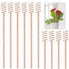10 Pack 13.5" Electroculture Plant Stakes, Long Copper Garden Stakes,