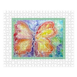 CafePress Butterfly, Colorful Art! Large Puzzle, 500 pcs.