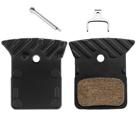 Ceramic Bike Brake Pads with Cooling Fin Bicycle Brake Pad Replacements for SHIMANO XTR M9100 DEORE XT M8100 SLX M7100 DURA-ACE ULTEGRA TIAGRA METREA, Black