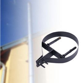 Sharplace 6" Chimney Pipe Bracket, Wall Strap Pipe Clamp, Metal, Fireplace Accessories, Fixing Stove Pipe Hanger, Chimney Pipe Holder, Black