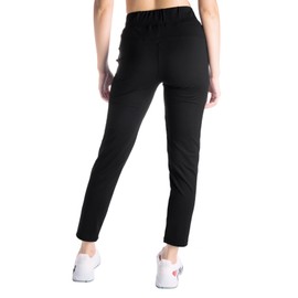 Yogipace Petite Women's 7/8 On The Fly Pants Drawstring Casual Lounge Joggers Travel Sweatpants,Black,24",Size S
