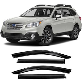 Kucaruce 94376 Original Side Window Wind Deflector,4pcs Outside Mount Tape-On Nice Sun Rain Guards Set,Window Visor fit for 2015-2022 Subaru Outback / 2015-2019 Subaru Legacy