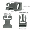Qavctw 2x 1'' Buckle Quick Side Release Buckle for Tactical