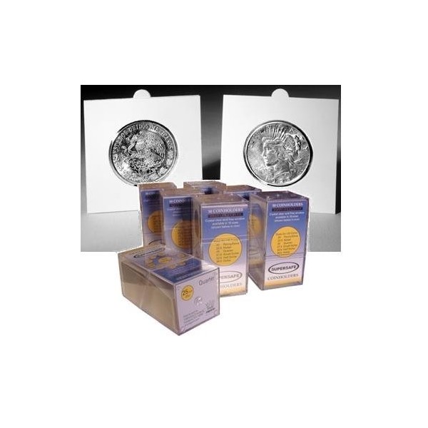 50 SuperSafe Self Sealing Cardboard 2x2s: Half Dollars by Supersafe