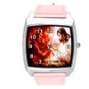 TAPORT Pink Leather Square Devil vs Jesus Watch