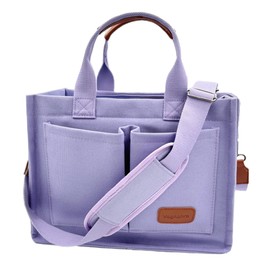 Large Canvas Tote Bag for Women Work Tote Bags with Pockets Laptop Crossbody Purses Everyday Bag Handbags for Travel