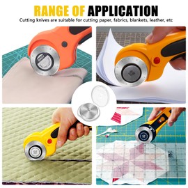 10pcs Sk5 High Carbon Steel 45mm Rotary Blades, Rotary Cutter Blades 45mm, Replacement Blades for Quilting Sewing Arts Crafts