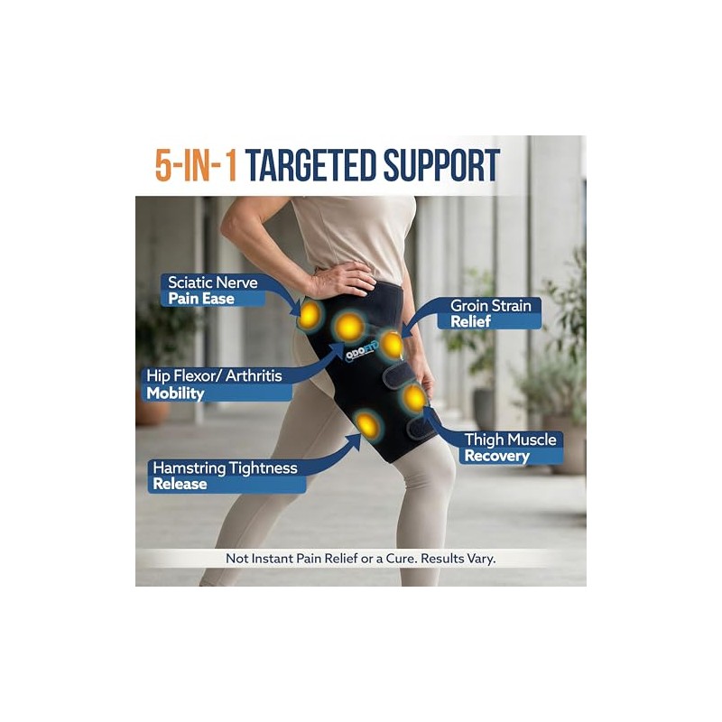 ODOFIT UNIQUE Support Brace for Groin Quadricep Thigh Wrap Hip