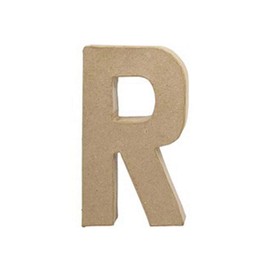 DISC - LAST FEW - 20.5cm Large Paper Mache Letter R | Papier Mache Shapes