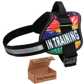 Service Dog in Training Vest - Adjustable No Pull Dog Harness with Patches. in Training Dog Vest for Service Dogs Small, Medium and Large Easy On/Off Dog in Training Harness for Service Dog Training