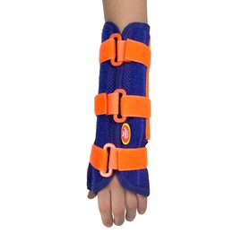 Pani TERESA MEDICA Wrist Support Thumb Bandage 2-in-1 Wrist Support Orthopaedic Universal Adjustable Right Left Children and Teenagers Wrist Bandage with Thumb 11-14 cm Blue