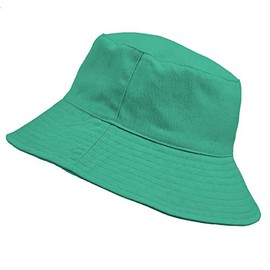 MFAZ Morefaz Ltd Kids Bucket Hat Youths Hats Summer Boy Girl Fisher Outdoor Sun Beach Hat Circumference 54cm (Emerald 54cm)