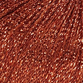 Rainbow Glitter Glitter Ribbon Yarn on 25 g Ball in Copper Colour