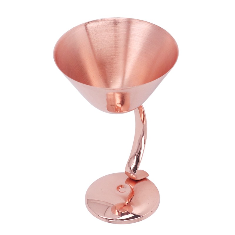 150ml Stainless Steel Martini Cocktail Glass Copper Plated Metal Wine