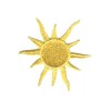 Athena Brands 3" Celestial Metallic Gold Sun embroidery patch Iron-On