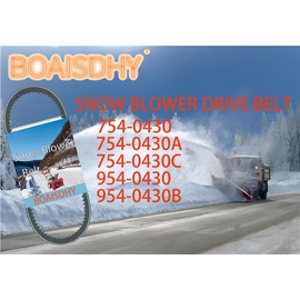(Set of 2) 754-0430,954-0430 Auger Drive Belt fits MTD Troy-Bilt Cub Cadet 2-Stage Snow Blowers 754-0430A 954-0430A 954-0430B 954-0430C 754-0430C