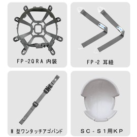 [ミドリ安全] ヘルメット 作業用 FRP製 ズレ防止 SCS1 RA KP付 モスグリーン