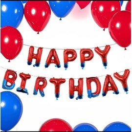 Spider Superhero Birthday Party Decorations Set, Banner, Balloons and Signs for Boys