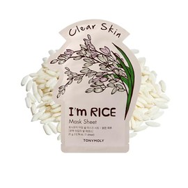 TONYMOLY I’m Rice Sheet Mask – Korean Skincare Face Mask for Hydration, Brightening & Soothing – Moisturizing Facial Mask with Rice Extract & Vitamin Essence for Radiant, Healthy Skin