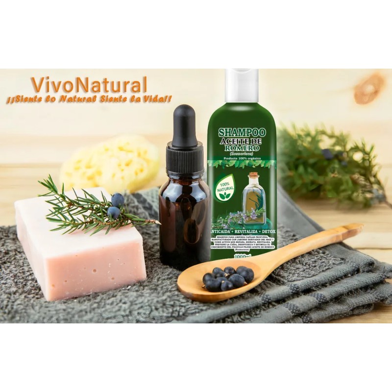 3 Shampoos Aceite De Romero 500ml C/u + Aceite Bergamota