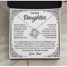 Unbranded To My Daughter Necklace, Gift for Daughter from Dad, Daughter Father Necklace
