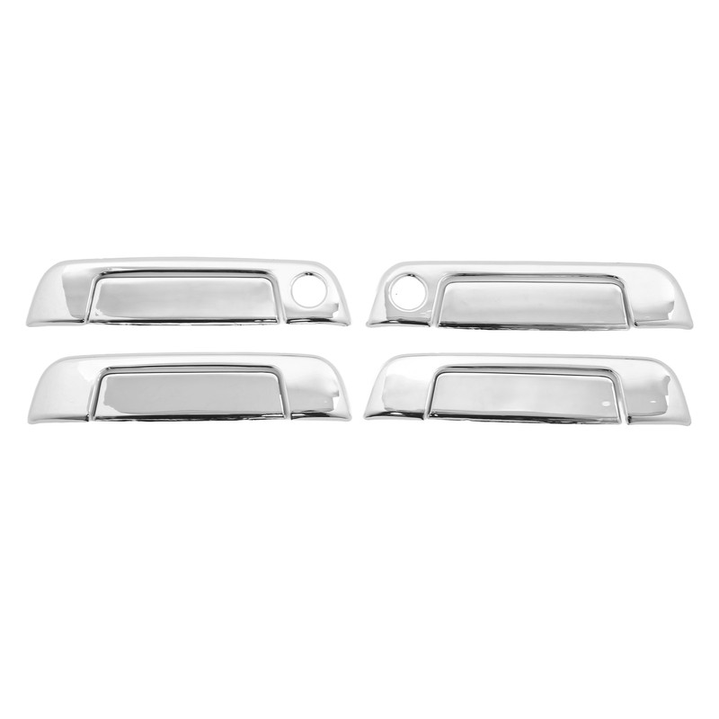 4 Sets Exterior Door Handle Cover ABS Chrome Weatherproof Replacement