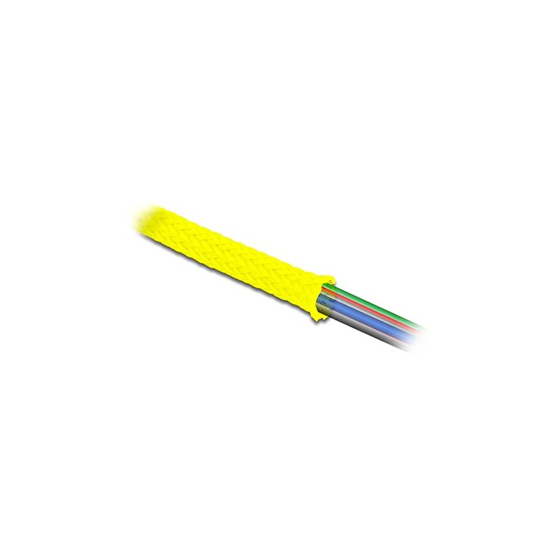 Delock Braided Hose Extendible 2 m x 38 mm Yellow