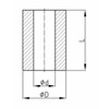 Design61 10x Spacer Sleeves Washers L 25 mm x Diameter