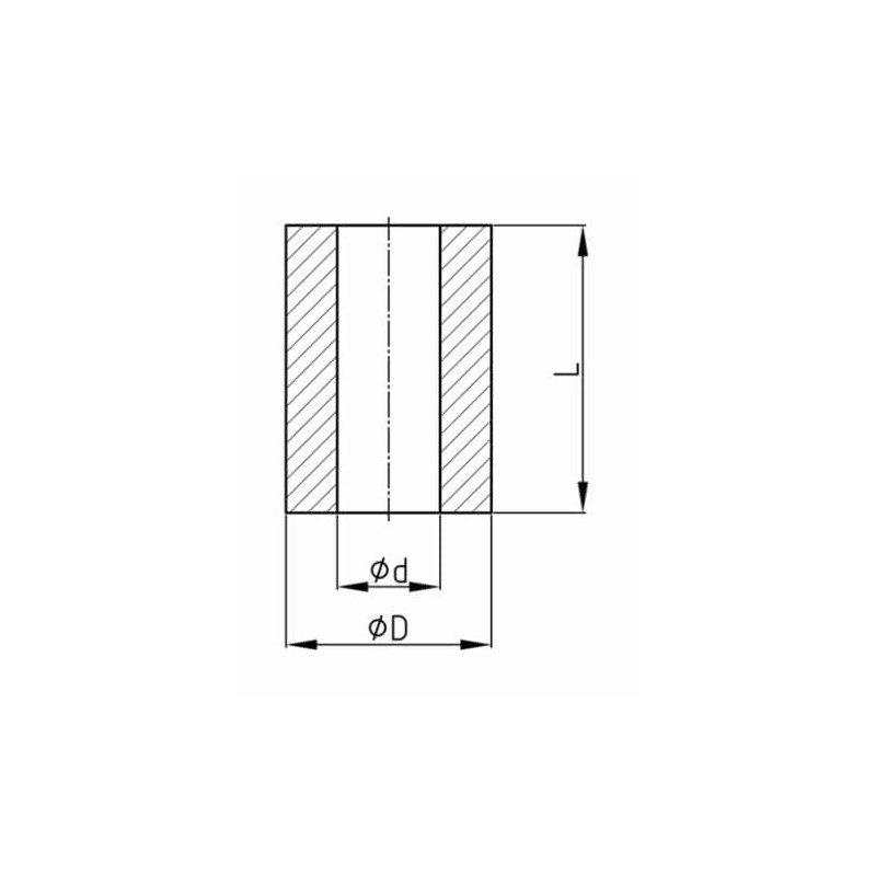 Design61 10x Spacer Sleeves Washers L 25 mm x Diameter