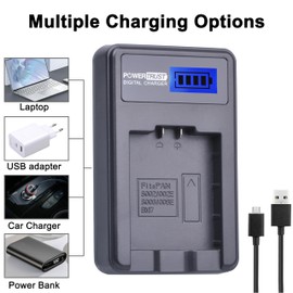 PowerTrust 2 Pack CGA-S006 CGR S006 S006E S006A S006 DMW-BMA7 DMW BMA7 Battery + LCD USB Charger for Panasonic DMC FZ7 FZ8 FZ18 FZ28 FZ30 FZ35