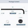 BRIGHT SHOWERS 16-Inch Shower Head Extension Arm with Flange, L