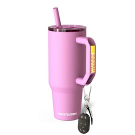 Thicc Buddy | Leak Proof - Double Wall Vacuum Sealed Tumbler - Handle Fits Lip Balm & Keys - Drinkware:_Gumdrop_40