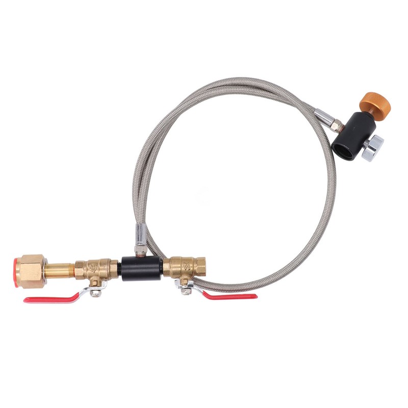 CGA320 G1/2 Cylinder Refill Adapter Dual Valve CO2 Tank Adapter