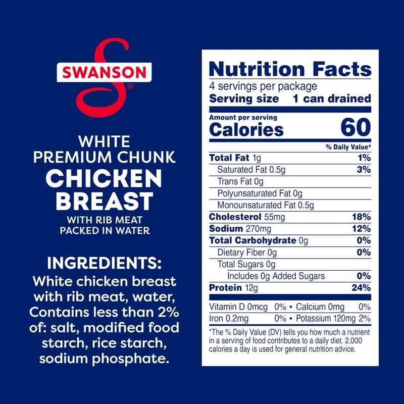 Swanson White Premium Chunk Chicken Breast with Rib Meat in