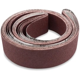 Red Label Abrasives 2 X 72 Inch 220 Grit Flexible Aluminum Oxide Multipurpose Sanding Belts for Woodworking, Leather, Rubber, Plastic, & Light Metal Working - Belt Sand Paper 6 Pack