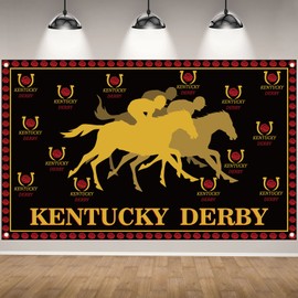 Kentucky Backdrop for Photography Horse Racing Banner Churchill Downs Run for The Rose Decor Kentucky Party Decorations and Supplies for Home Party