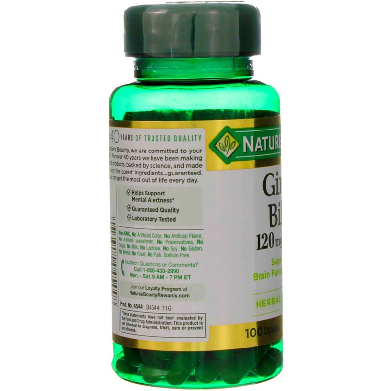 Nature's Bounty Ginkgo Biloba 120 mg Double Strength - 100