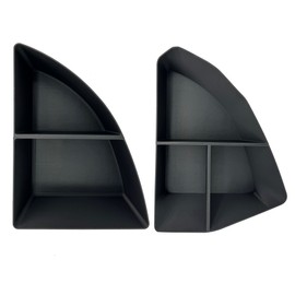 TWRAPS Trunk Tray Organizer for Lucid Air - Storage Box with 5 Compartments on 2 Levels, Matte Black ABS, Includes Premium Leather Inserts