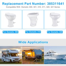 Linkstyle 2pcs 385311641 RV Toilet Water Valve Kit, Replacement for Dometic and Sealand 300 301 310 311 320 321 Series