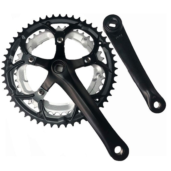 DONSP1986 52T/42T x 170mm Crankset for Mountain Road Bike Fixed Gear Bicycle (52T/42T Chainring)