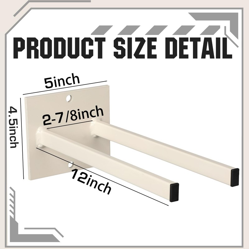 Zonon 2 Pcs Extra Wide Wall Mounted Tool Rack for