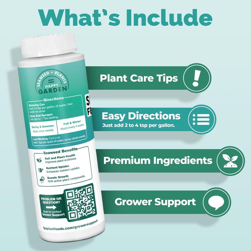 TPS NUTRIENTS Seaweed Fertilizer for Plants, Premium Organic Liquid Kelp