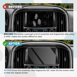 CDEFG for 2019 2020 2021 Silverado 1500 Infotainment 3 Car Touchscreen Navigation Touch Screen Protector, HD Clear Tempered Glass 9H Scratch Resistance (8IN)