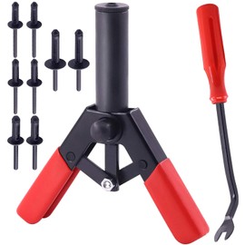 Juego de 42 pistolas de plástico con 40 remaches ciegos de nailon de 4 tamaños y 1 herramienta de extracción de brasier, remachadora manual adecuada para automóviles y más